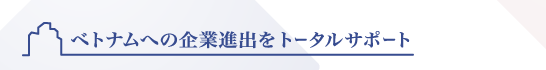 ベトナムへの企業進出をトータルサポート